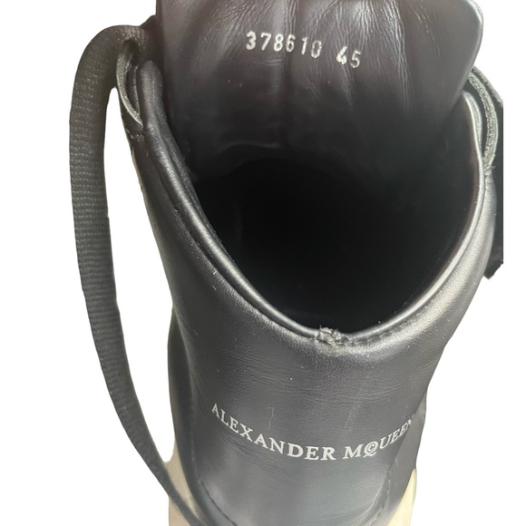 Alexander McQueen Oversized High Top Leather Sneakers - Size 45 - Picture 6 of 8
